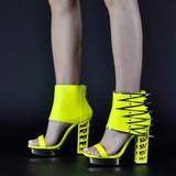 Electric lime pump sandals