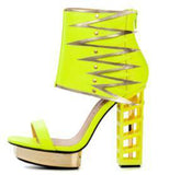 Electric lime pump sandals