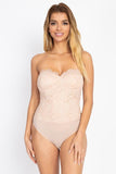 Alluring Lace Bodysuit in Nude