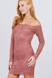 AMIRA Gorgeous Lace Mini Dress in Pink