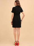 Deena beaded black mini dress-Primetime Looks