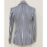 Primetime Looks-Double-breasted striped blazer