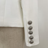 Primetime Looks-Elegant white chain embellished blazer