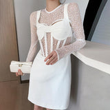 KARA Elegant Mesh Mini Dress-Dresses-Primetime-Looks