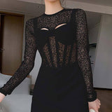 KARA Elegant Mesh Mini Dress-Dresses-Primetime-Looks