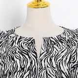 MISSY Zebra Print Asymmetric Midi Dress-Dresses-Primetime-Looks