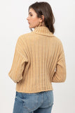 Velvet Crop Sweater in Yellow