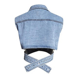 Wrap Denim Vest