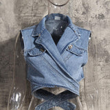 Wrap Denim Vest