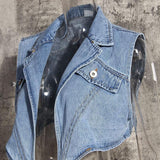 Wrap Denim Vest