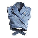 Wrap Denim Vest