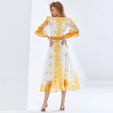 YANA Delightful Midi Belted Dress