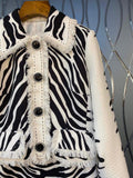 Primetime Looks-Zebra print jacket and skirt set