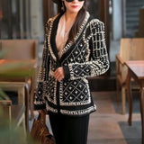 Beaded embellished blazer