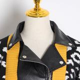 Lapel Collar Leopard Jacket