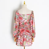 JULIETTE high-waist floral dress