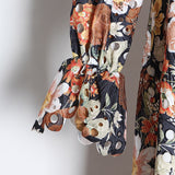 JOSEPHINE Flare Sleeve floral midi dress