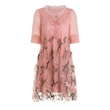 MANDEVILLA embroidered A-line dress