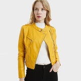 O-Neck biker jacket in colors