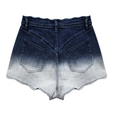 Sassy Gradient Washed Denim Shorts