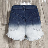 Sassy Gradient Washed Denim Shorts