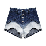 Sassy Gradient Washed Denim Shorts