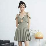 AKIRA Pleated Mini Dress