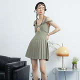 AKIRA Pleated Mini Dress