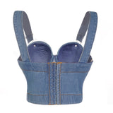 Crop Denim Bustier in different styles