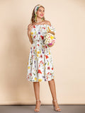 ILLONDRA Floral Print Flowy Midi Dress