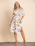 ILLONDRA Floral Print Flowy Midi Dress