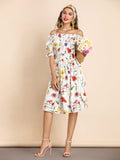 ILLONDRA Floral Print Flowy Midi Dress